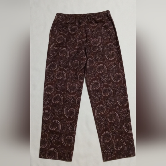 NWT Zara Women's Paisley Print Straight Pants. Size S. Color Purple. - Picture 3 of 12